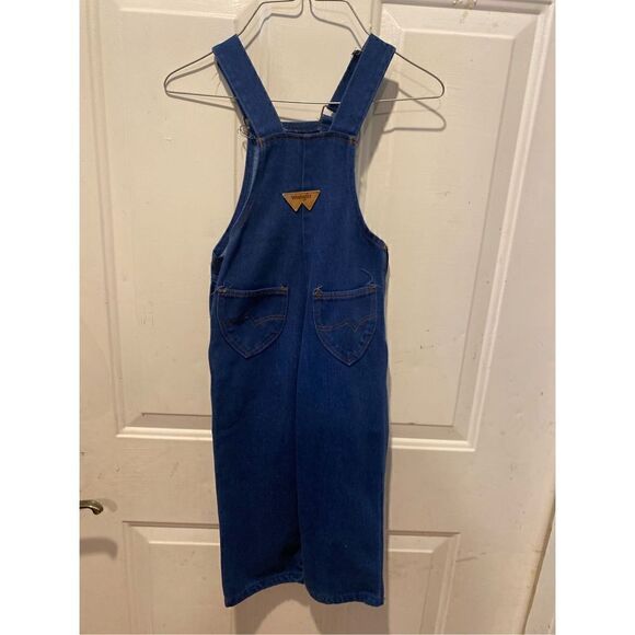 Vintage Wrangler Kids 4T denim overalls Quality Integrity Made in USA - Picture 9 of 11